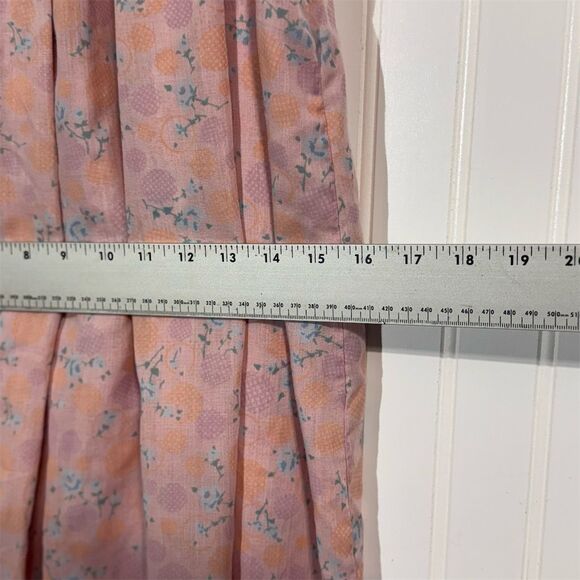 Vintage Floral Muumuu Nightgown Pink Lace Prairie House Dress Cottagecore M - Picture 5 of 6